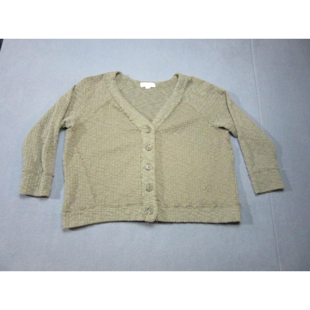 Two Vince Camuto Sweater Womens XXL Brown Textured Knit Button Cardigan